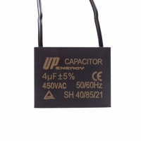 CAPACITOR DE PARTIDA P/ MOTOR 4UF 450VAC CBBB61 2 FIOS C/ ABA     