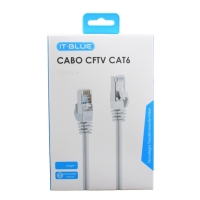 CABO DE REDE CAT6 RJ45 5 METROS LE-313 IT-BLUE                    