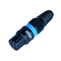 CONECTOR XLR CANON FEMEA 3 POLOS C/ TRAVA Q33BK PRETO CSR         