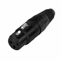 CONECTOR XLR CANON FEMEA 3 POLOS SK013 PRETO CSR                  