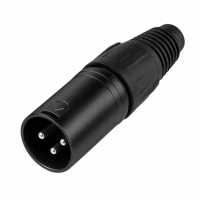 CONECTOR XLR CANON MACHO 3 POLOS SK014 PRETO CSR                  