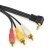 CABO 3RCA + P3 STEREO 90 GRAUS 2,00MTS PLUG P3 1,8CM EXBOM        