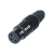 CONECTOR XLR CANON FEMEA 3 POLOS C/ TRAVA Q102BK PRETO CSR        